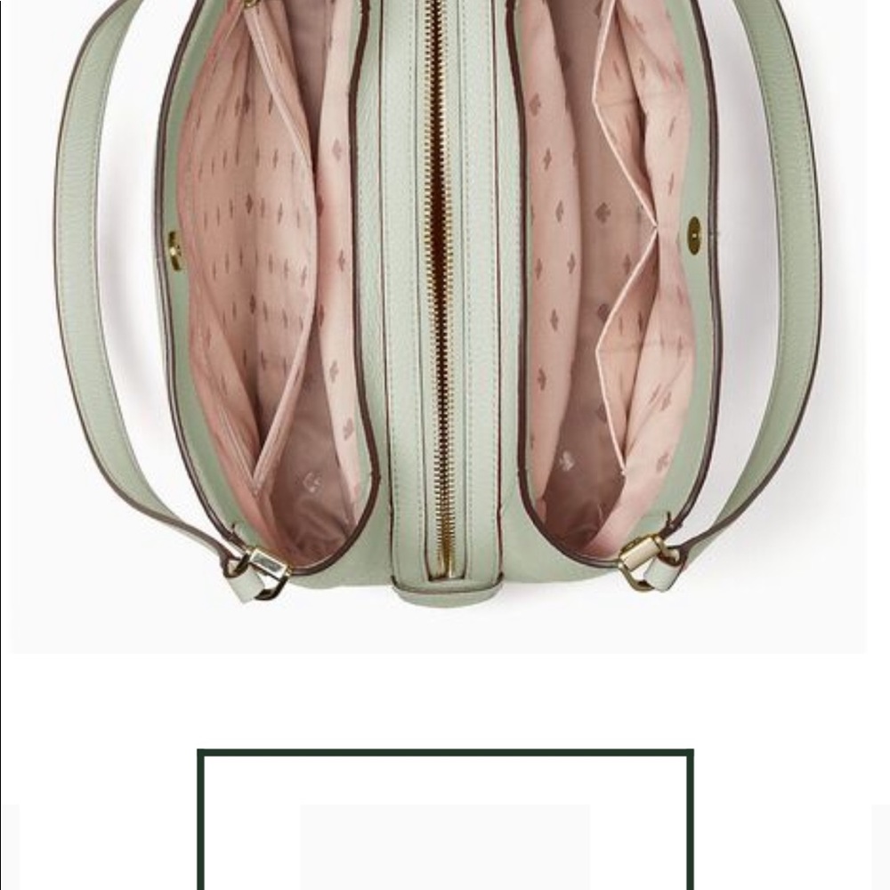 EUC Kate Spade Leila medium shoulder bag Pistachio Green - Picture 5 of 13